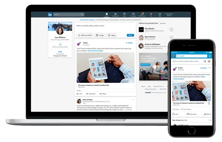 Sponsored Content Ads LinkedIn Advertising Services for professional B2B marketing, targeted lead generation, and brand growth solutions.
